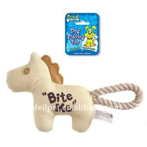 Özelleştirilebilir grafik sert tuval kumaş köpek oyuncak hayvan ve pamuk halat döngü Mini peluş oyuncak köpek gıcırtılı - Product Image 3