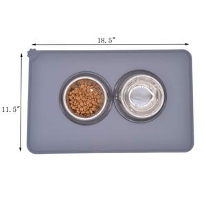 Antidérapant Chien Alimentaire Tapis D'alimentation En <span class=keywords><strong>Silicone</strong></span> Imperméable Tapis de Refroidissement Pour Chien Nourriture Pour Animaux de compagnie Chien Tapis D'alimentation - Product Image 2
