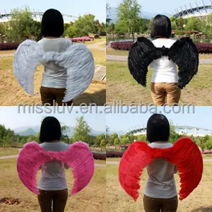 Feather lớn con người white angel wings wing dành cho người lớn kích trẻ em trang phục trắng feather angel wings