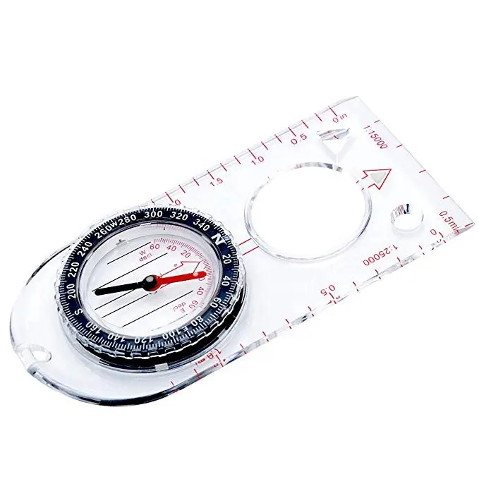 Adjustable Declination, Magnetic Heading Professional Boy Scout Compass for Navigation