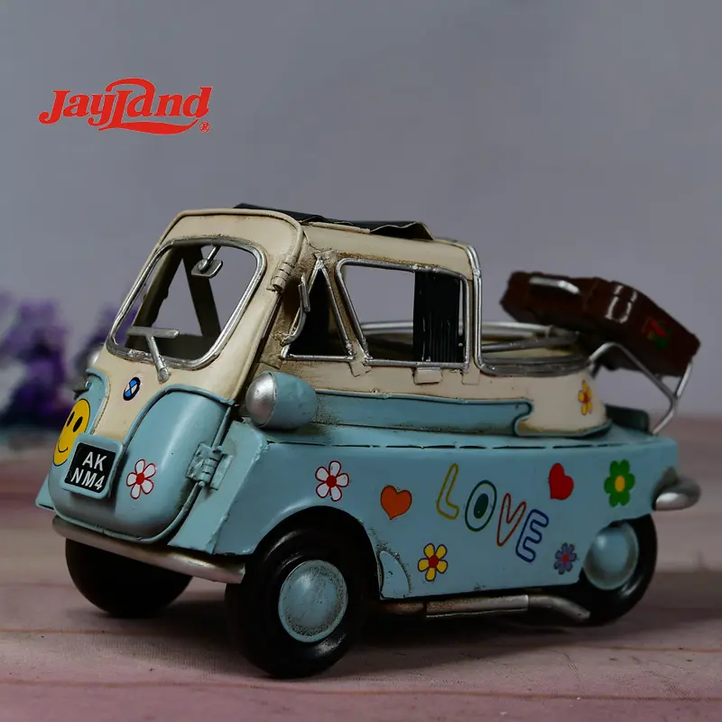 Eisen handmade blase auto drei-rädern microcar modell ei form für wohnkultur, geschenk artikel