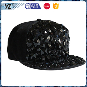 Mới Đến Thời Trang Màu Đen Mũ Kim Cương Hip- Hop Snapback Mũ Giáng Sinh Bán Tùy Chỉnh Clinch Bolt - Product Image 4