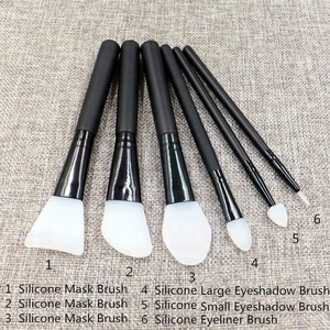 6 Cái Silicone Mask Brushes <span class=keywords><strong>Kit</strong></span> Phụ Nữ Silicone Mỹ Phẩm Mặt Nạ Bàn Chải Set Và Eye Makeup Brushes Pro Công Cụ - Product Image 6
