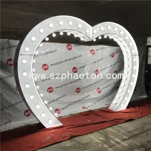 Arco gigante de metal para festa, suprimentos para festa, forma de coração, para decoração de casamento, letras de marqueiro