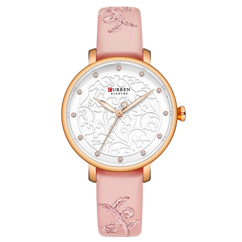 leather rose gold pink