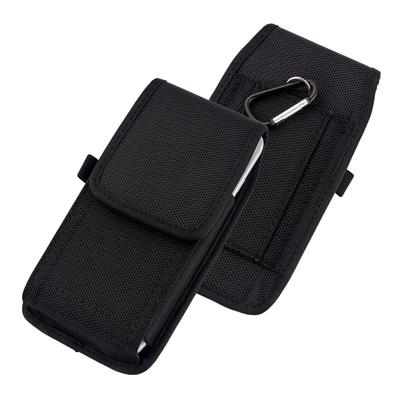 Universal Oxford Canvas Fabric Phone Pochette Holster Belt Bag With Loop Hook Waist Bag for iphone 13 Phone Pouch