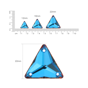 XXuyên Tam Giác Ưa Thích Hình 12/16/22Mm Sáng Bóng 12 Màu Sắc May Trên Pha Lê AB Đá Thủy Tinh Strass Thủ Công Mỹ Nghệ Deco Quần Áo Ăn Mặc May Mặc - Product Image 6