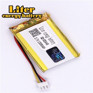 Socket 2.5-3 P 3.7 V 603448 1200 mah lipo battery Rechargeable solar li ion polymer lithium battery with PCM - Product Image 3