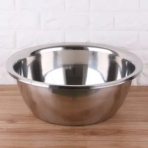 Manufacture Big Size Stainless Steel Wash Basin Different Sizes Food Storage Mixing Bowl