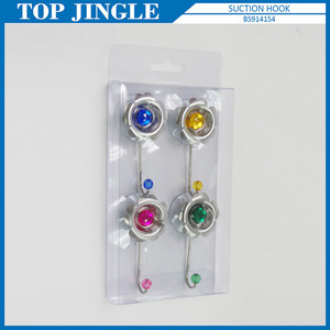 4pcs crochets ronds en métal en forme de fleur forte aspiration - Product Image 4