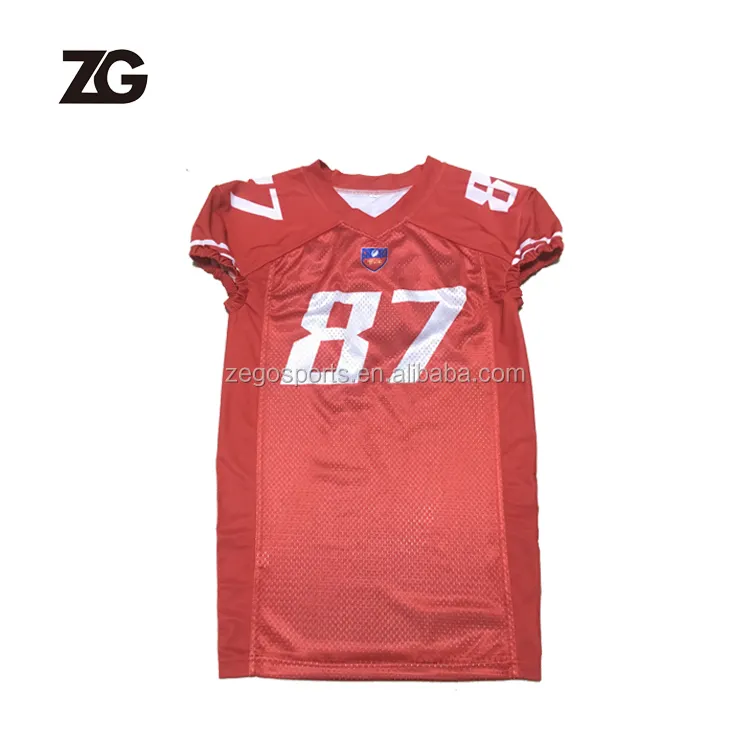 High Quality Customized Sublimation Red Design American Football Uniform