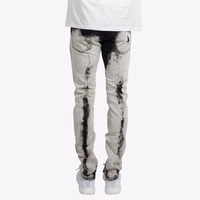 OEM Vente en gros Fil à coudre bleu logo Pent Price Designer Jeans Types de tissus Excédent d'exportation en vrac Homme Denim Jeans De Turquie 302