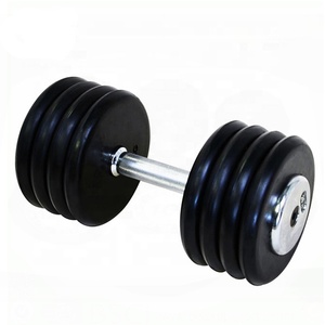 ชุดดัมเบลยางแบบมืออาชีพที่สามารถปรับได้พร้อมปลายโครเมี่ยม - Product Image 1
