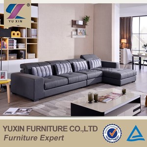 Luxe Moderne Woonkamer Meubels Mooie Hoekbank Set Nieuwe Eenvoudige Designstijl Stof Materiaal Bank - Product Image 2