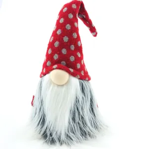 Muñeco de peluche de estilo nórdico tomte, muñeco de peluche de Papá Noel, hecho a mano