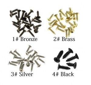 M2 Assort Sizes Silver Bronze Brass Black Self Tapping Metal <strong>Screws</strong> for <strong>Wood</strong> Furnitures - Product Image 2