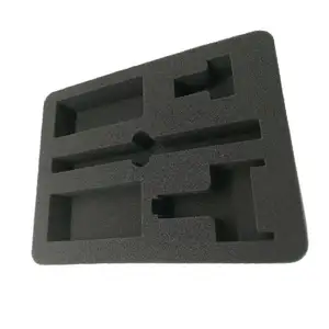 Espuma de embalagem personalizada expansível do polietileno do preto da inserção da espuma para a caixa