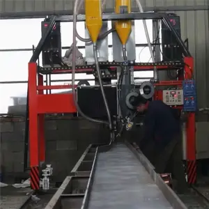 cnc auto h beam welding machine with pull through
