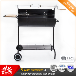 <span class=keywords><strong>La</strong></span> parte Griega de Chipre del <span class=keywords><strong>asador</strong></span> De Barbacoa Barril Charcoal Bbq Grill En Negro - Product Image 3