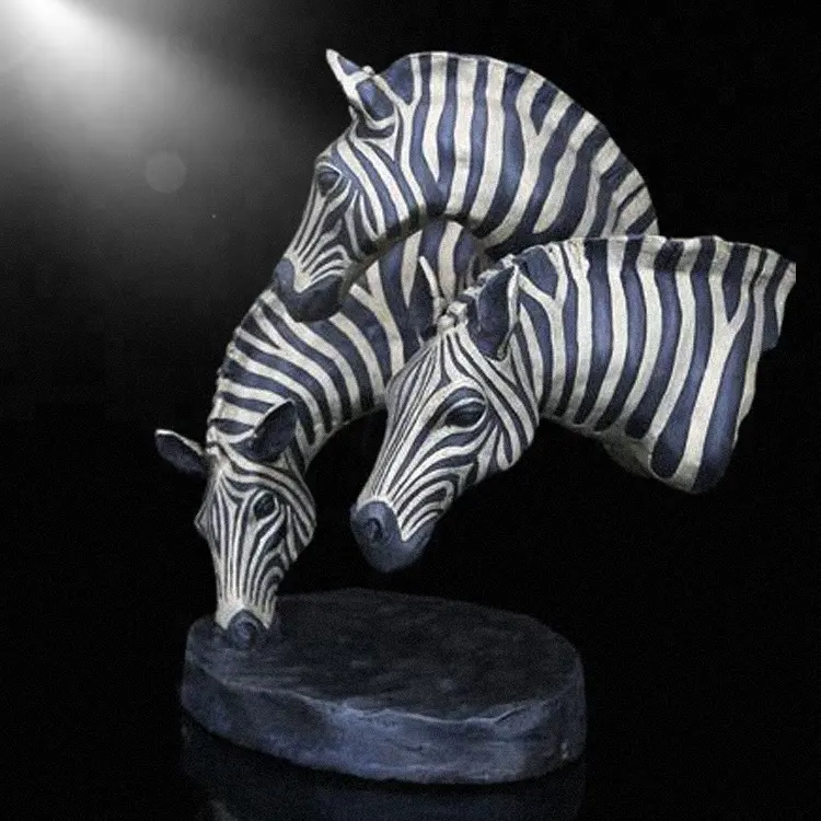 Привлекательная Реалистичная Бронзовая голова зебры для украшения дома