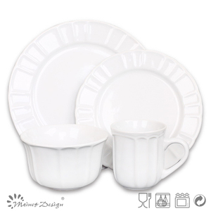color acristalamiento en <span class=keywords><strong>relieve</strong></span> de conjuntos de vajillas de cerámica blanco en <span class=keywords><strong>relieve</strong></span> <span class=keywords><strong>vajilla</strong></span> conjunto - Product Image 1