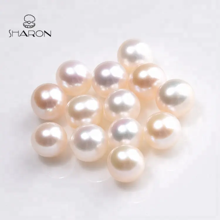 6.5-7mm Natural Cultured Freshwater White Round Loose Pearl Beads