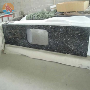 Prefab hiện đại Nhà đá tự nhiên màu xanh ngọc trai đá Granite bàn nhà bếp và Vanity đá tấm Tops - Product Image 2