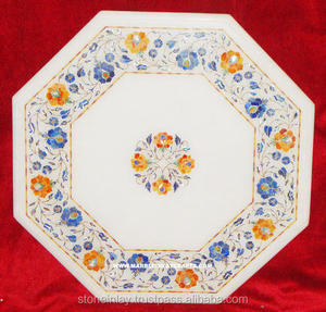 Stone Inlay Unique Dining <b>Table</b> Top - Product Image 1