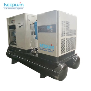 산업용 소형 7.5 바 스크류 공기 압축기 300L 탱크 Keepwin 10HP 고정식 최고의 윤활 모터 베어링 코어 부품 - Product Image 4