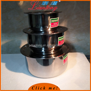 5 PCS set grande taille populaire de forme ronde en acier inoxydable <span class=keywords><strong>camping</strong></span> ustensiles de cuisine - Product Image 1