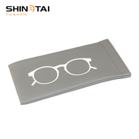 Étuis souples en cuir PU pour lunettes de vue et de soleil avec fermeture à ressort