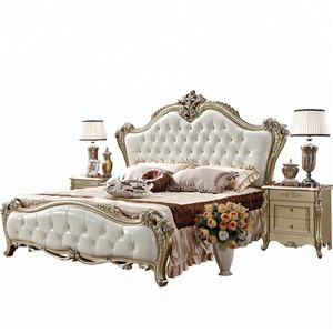 Chinese Genuine Leather Antique Bedroom Wooden Furniture Designs