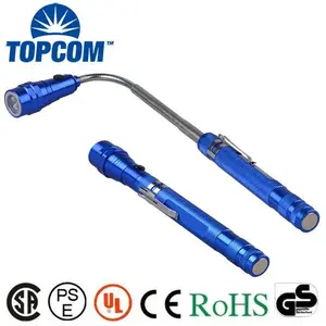 Allungabile/Telescopico 3 LED del Lavoro Della Luce della Torcia Elettrica e Magnetica Pick-Up Tool con Collo Flessibile