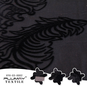 Tela elástica de 4 vías de LICRA de nailon, tela de flocado para vestido de baile, ropa textil personalizada, ropa interior elástica a la moda