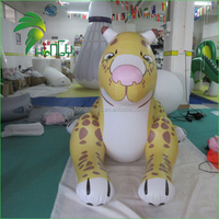 Belle vente chaude léopard gonflable, formes d'animaux gonflables géants Hongyi
