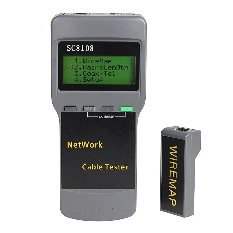 Testador de cabo de rede rj45 sc8108, para medidor de cabo de telefone lan com display lcd