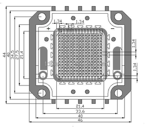 30 W 50 W 100 W 430nm-440nm acuario led chip en color azul real