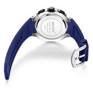 MG 2053 Megir 남성 브랜드 럭셔리 블루 실리콘 크로노 그래프 Megir Montre Marque Megir Marca De Relojes - Product Image 5