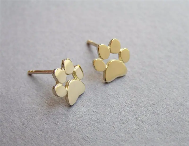 Moda lindo pata pendientes para las mujeres bijoux joyería Piercing, cepillado de perro y de gato impresión pendientes oorbellen