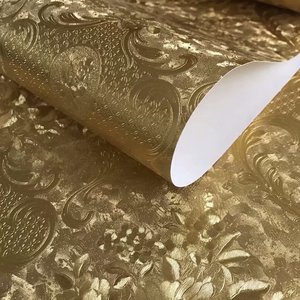 Cao Cấp Sang Trọng Châu Âu Damask Thiết Kế Vàng Lá Hình Nền Trang Trí Nhà - Product Image 1