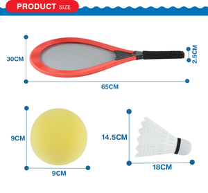 Bán Sỉ Bộ Đồ Chơi Bằng Nhựa 2 Quả Bóng Vợt Bãi Biển Bộ Vợt Cầu Lông Mềm Nhẹ Vợt Thể Thao Ngoài Trời Vui Nhộn Mới Cho Trẻ Em - Product Image 5