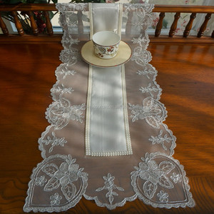 Tùy Chỉnh Thêu Organza Bảng <span class=keywords><strong>Overlay</strong></span> Bán Buôn Organza Khăn Trải Bàn - Product Image 3