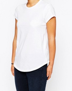 T-shirt da <span class=keywords><strong>donna</strong></span> Casual con fondo tondo in cotone Pima <span class=keywords><strong>Slim</strong></span> <span class=keywords><strong>Fit</strong></span> con orlo curvo estivo - Product Image 4