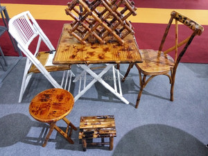 Sillas plegables de bambú de madera usadas para exteriores