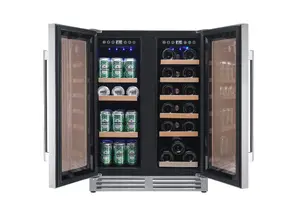 Best Seller Wine Fridge Dual Zone Refrigerator For Beers Beverage Display Cooler Chiller Fridge Beer Fridge Cooler