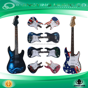 En gros 6 Cordes Crâne/Fantôme/Drapeau/Rose Pin-Up Image Électrique Guitares Usine - Product Image 1