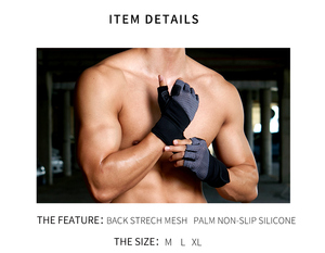 Custom logo Half Finger Long Wrist Band protection Gym Fitness <strong>Weight</strong> Lifting <strong>Gloves</strong> For Men - Product Image 6