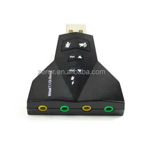 USB 3D 외부 사운드 카드 오디오 어댑터 7.1 채널 CH 사운드 스피커 더블 Adaprter