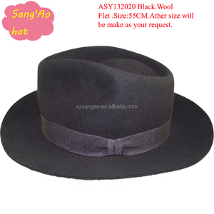 Sombrero de Lana Peruana Europea Negra al por Mayor, Sombrero de Fieltro Personalizado Barato, Nuevo Estilo - Product Image 3