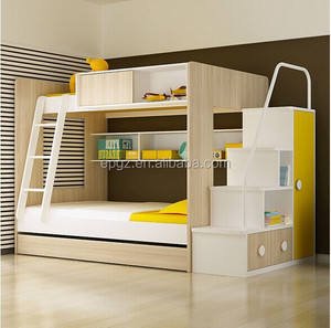 Ensemble Mobilier Moderne Vert pour Chambre à Coucher d'École ou de Dortoir : <span class=keywords><strong>Lit</strong></span> <span class=keywords><strong>Superposé</strong></span> en Bois, Bureau et Armoire - Product Image 3
